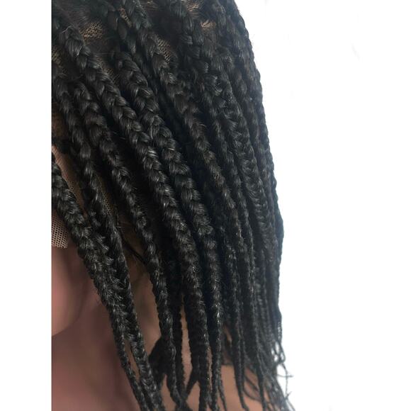 New Full Lace Braided Knotless Box braids color 280 Black + Gray - Picture 5 of 10